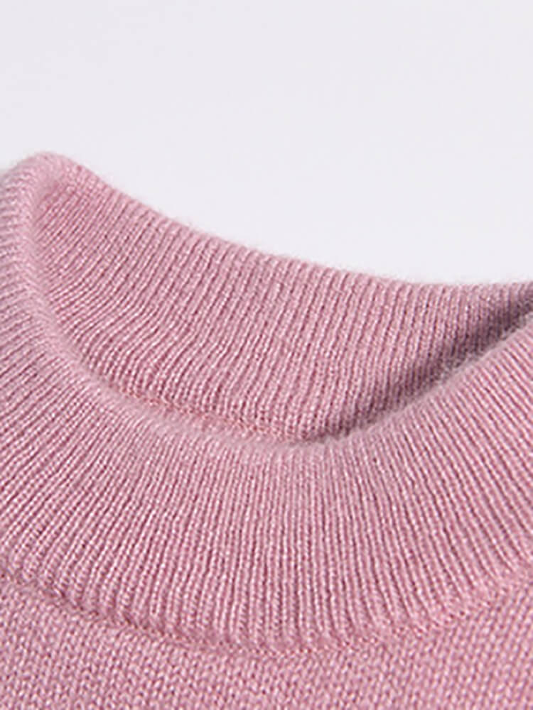 Dusty Pink Kids Embroidered Bunny and Star Cashmere Sweater